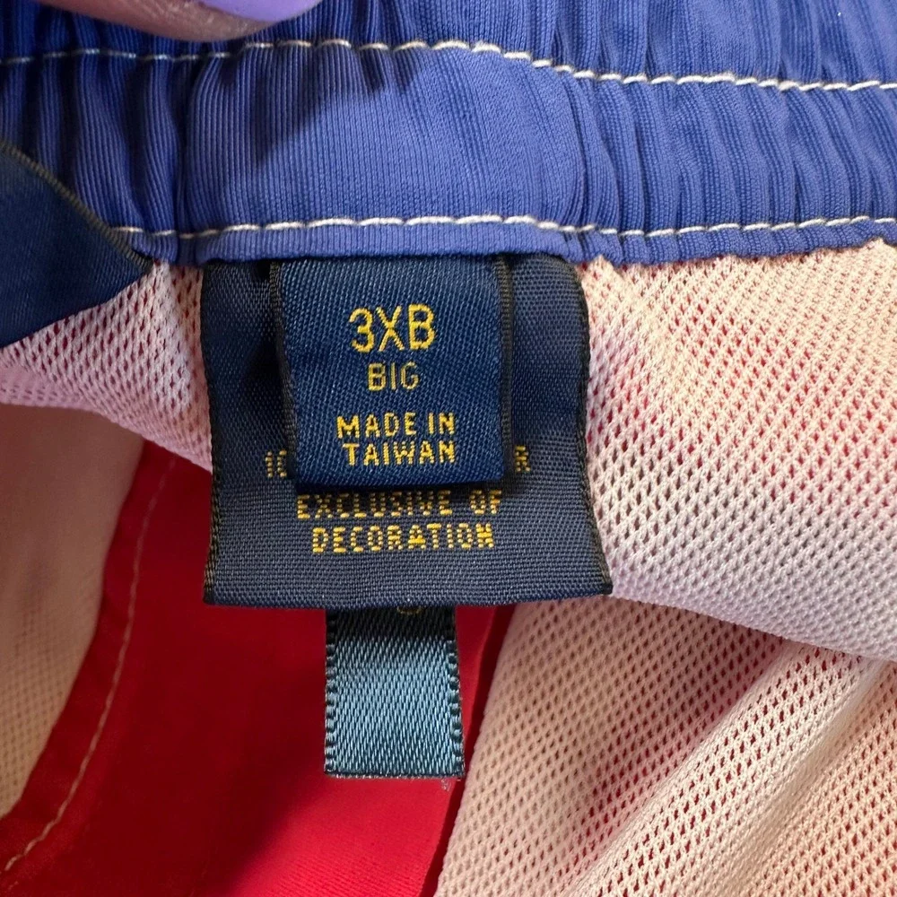 Polo Ralph Lauren Mens Red Swim Trunks 3XB Cargo Pocket Board Shorts Pony Logo‎